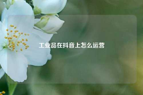 工业品在抖音上怎么运营