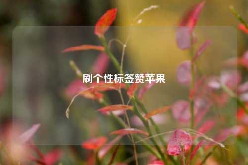 刷个性标签赞苹果